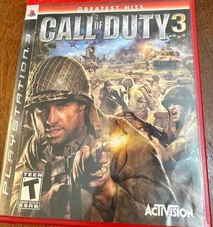 Call of Duty 3 Greatest Hits Sony PlayStation 3 PS3 CIB Red Case
